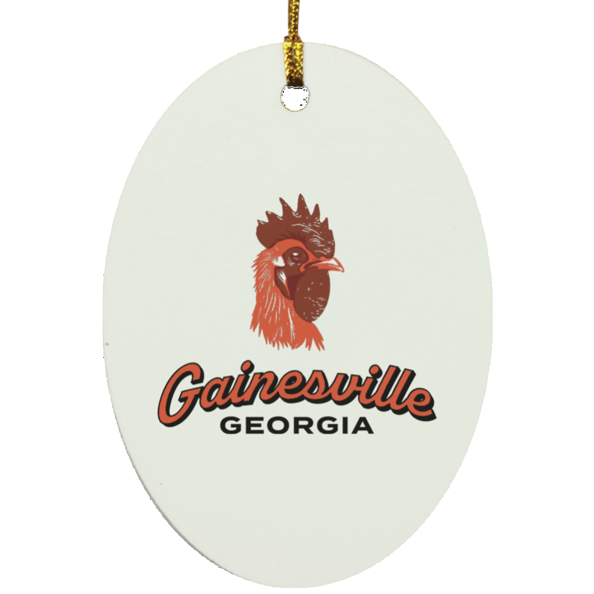 Gainesville Chicken Oval Ornament