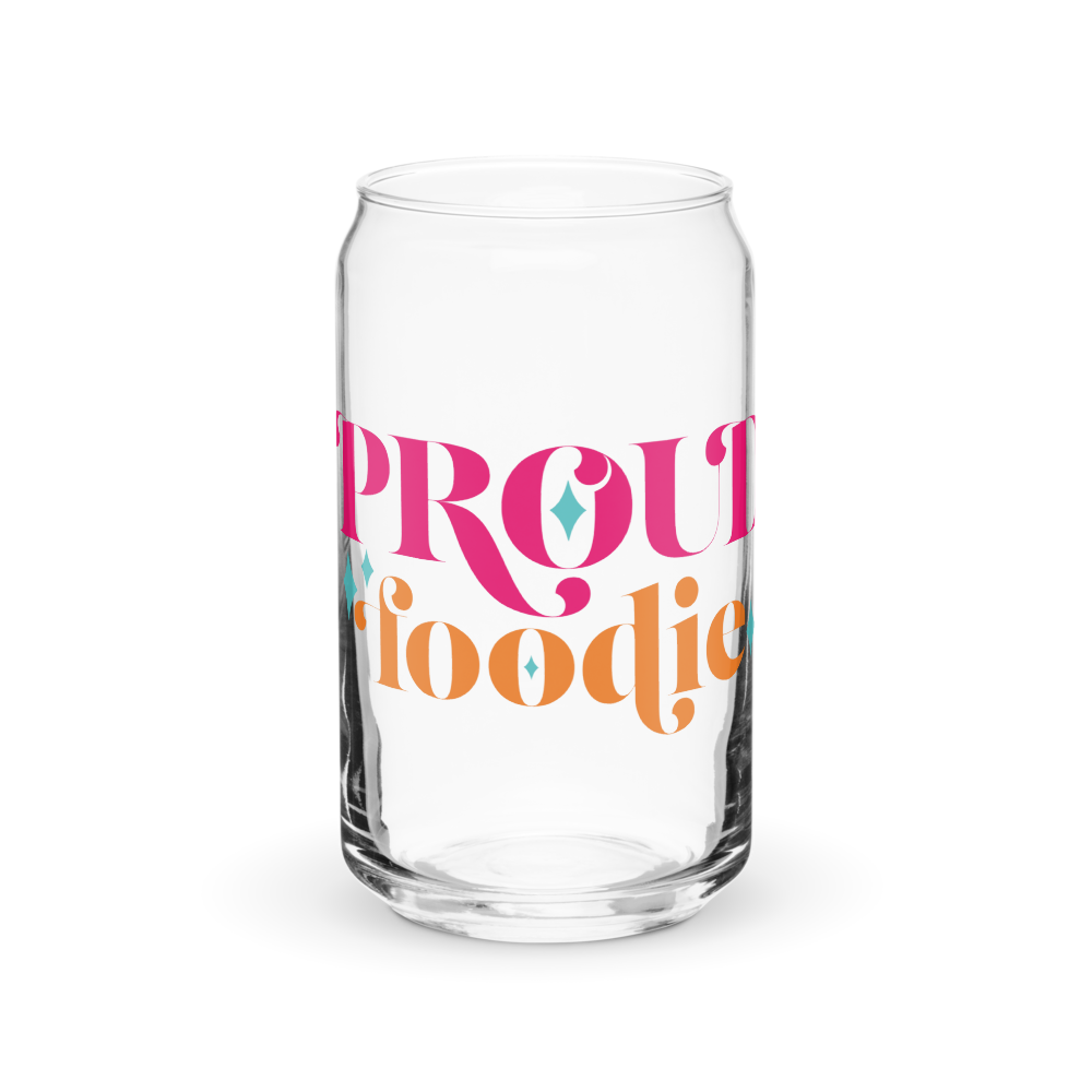 Proud Foodie Can-Shaped Glass