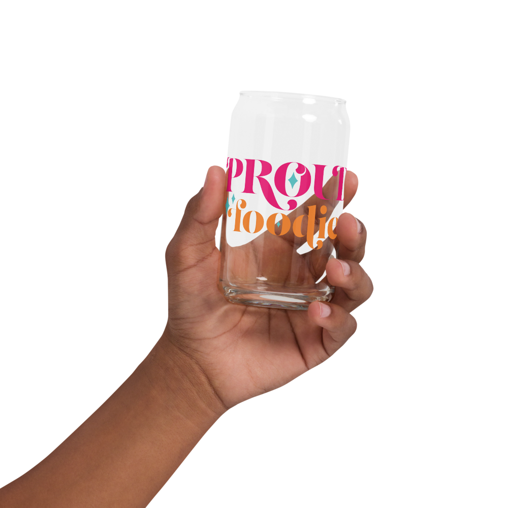 Proud Foodie Can-Shaped Glass