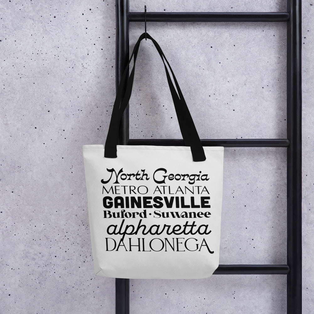 Cities print outlet tote bag