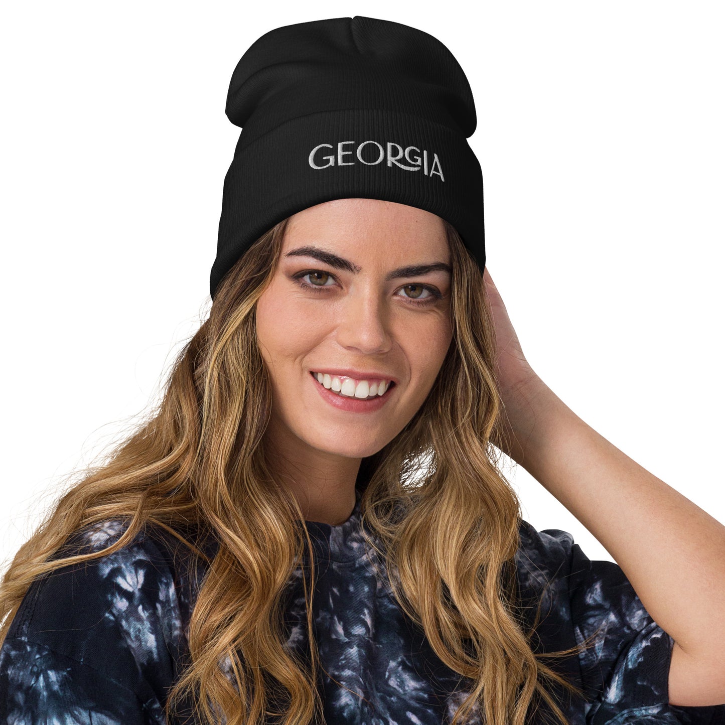 Georgia Embroidered Beanie