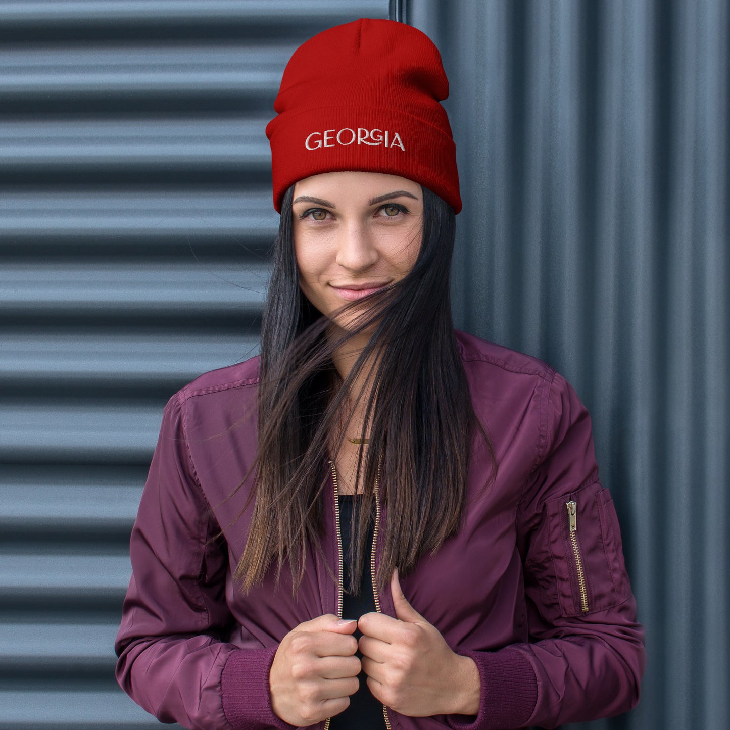 Georgia Embroidered Beanie
