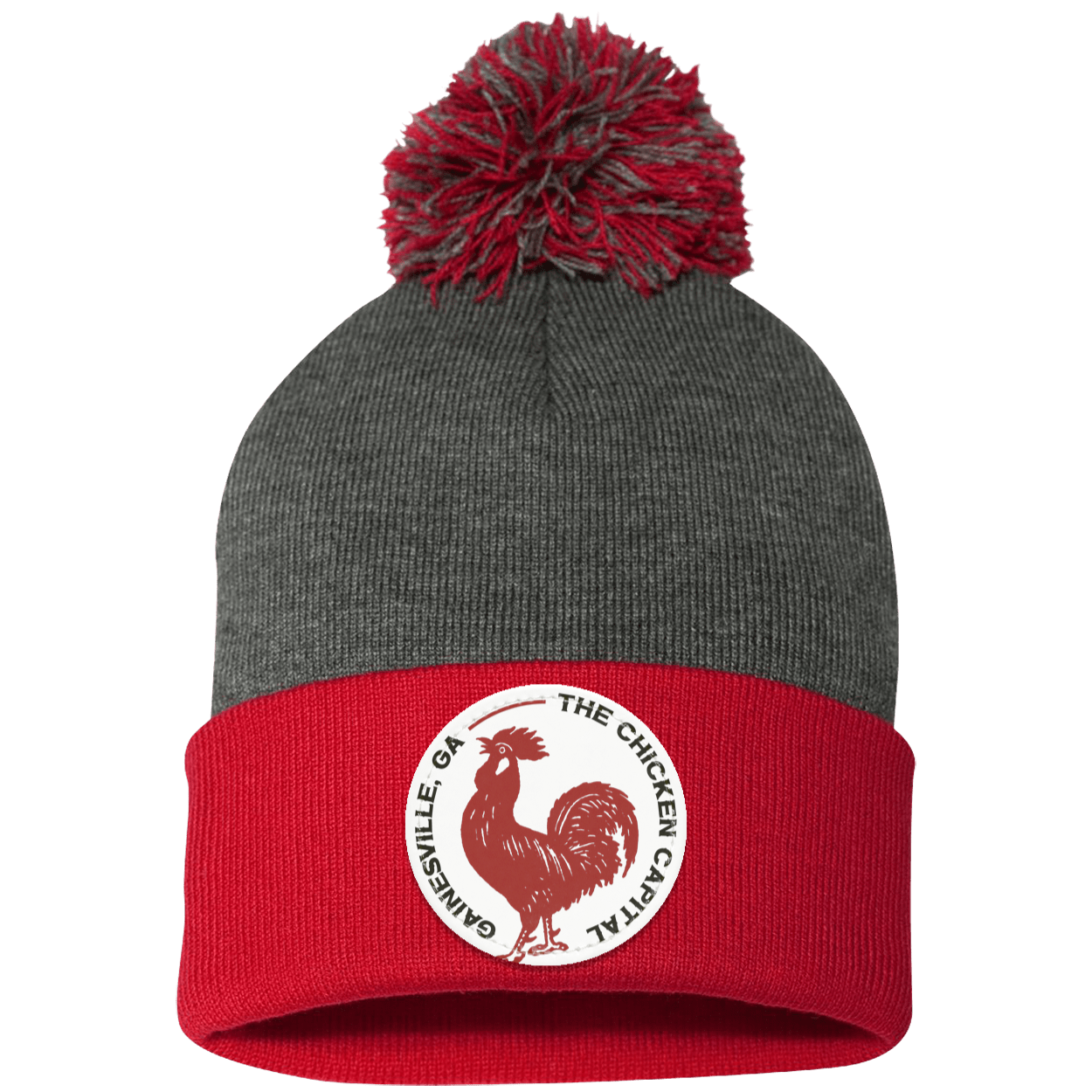 Chicken Capital Pom Pom Knit Cap - Patch