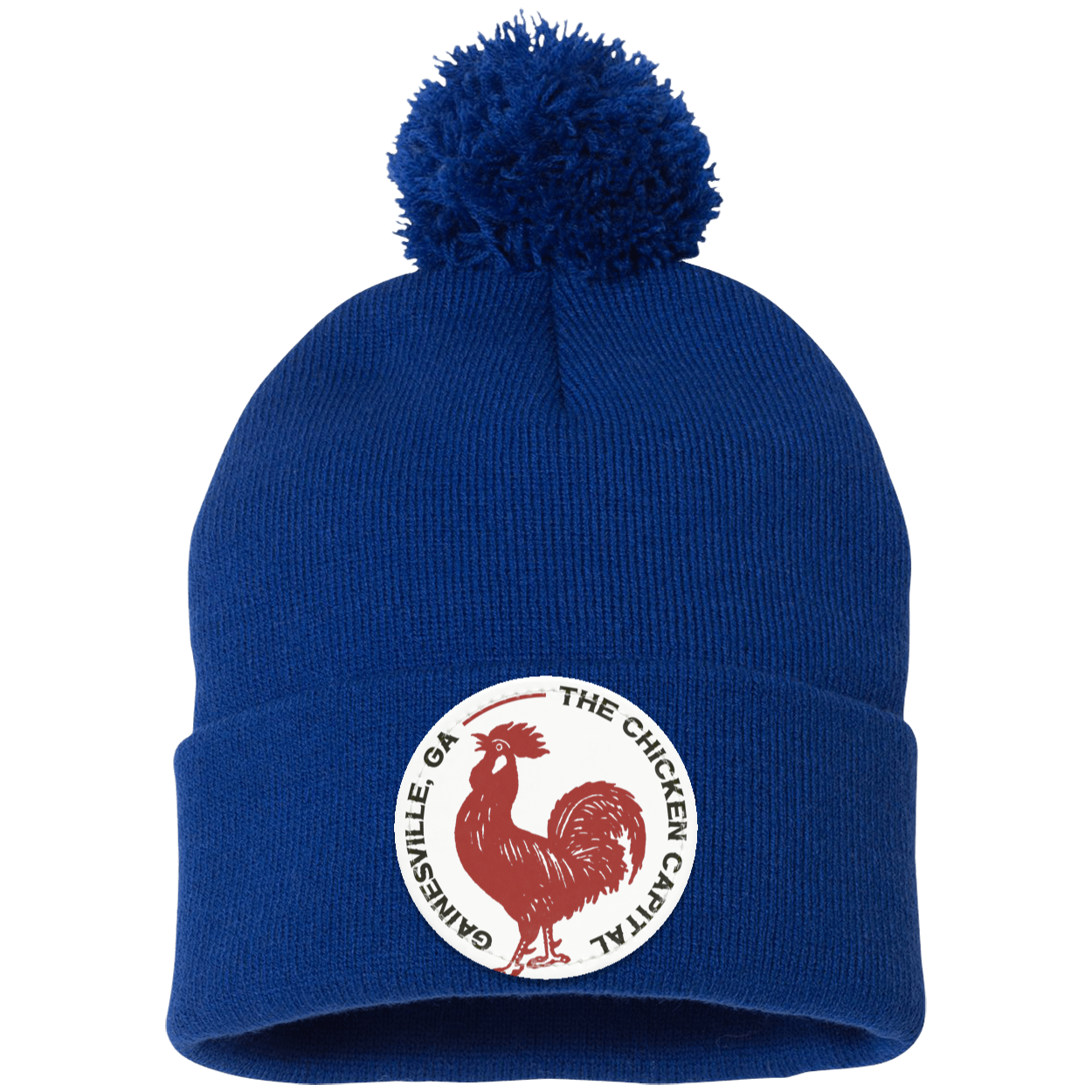 Chicken Capital Pom Pom Knit Cap - Patch