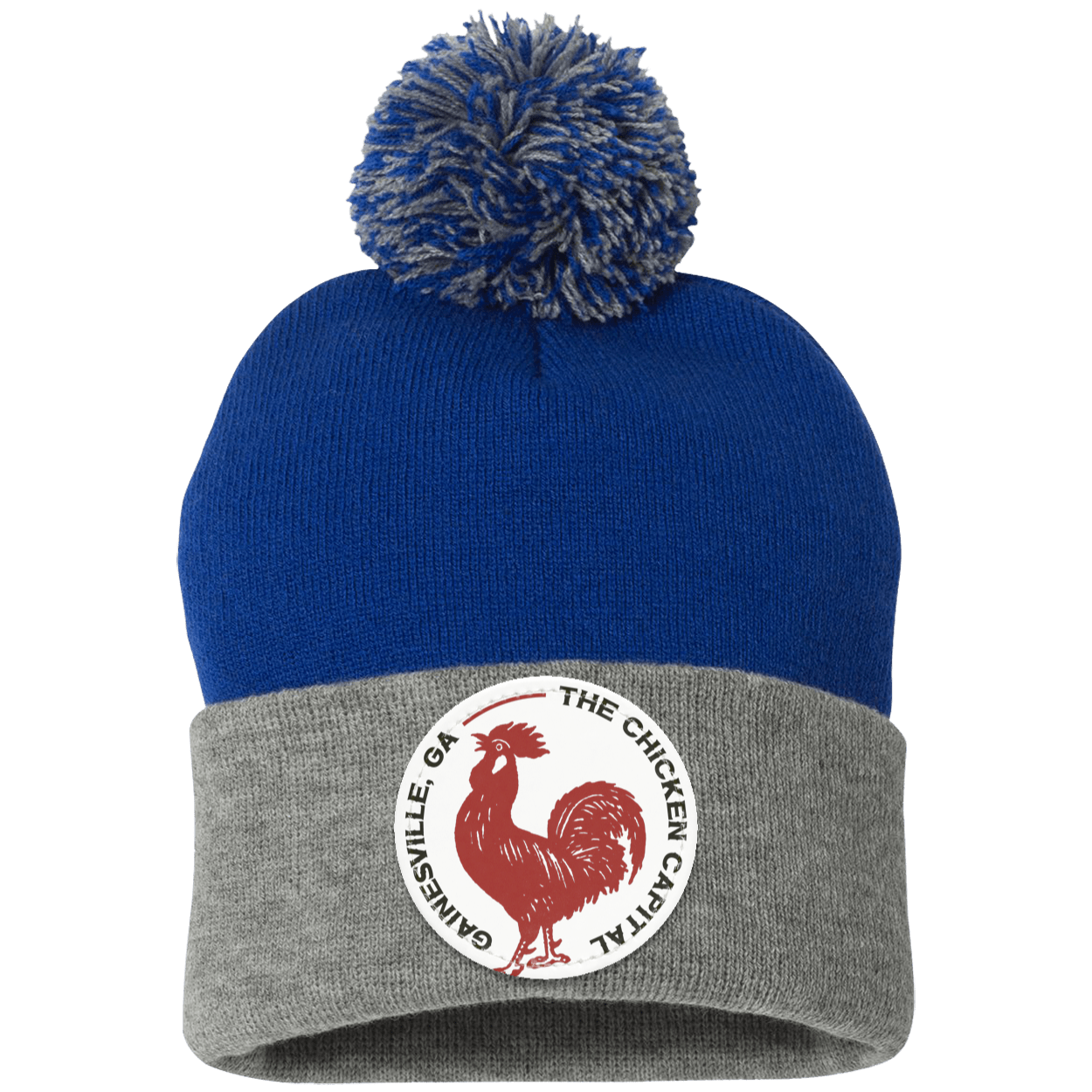 Chicken Capital Pom Pom Knit Cap - Patch