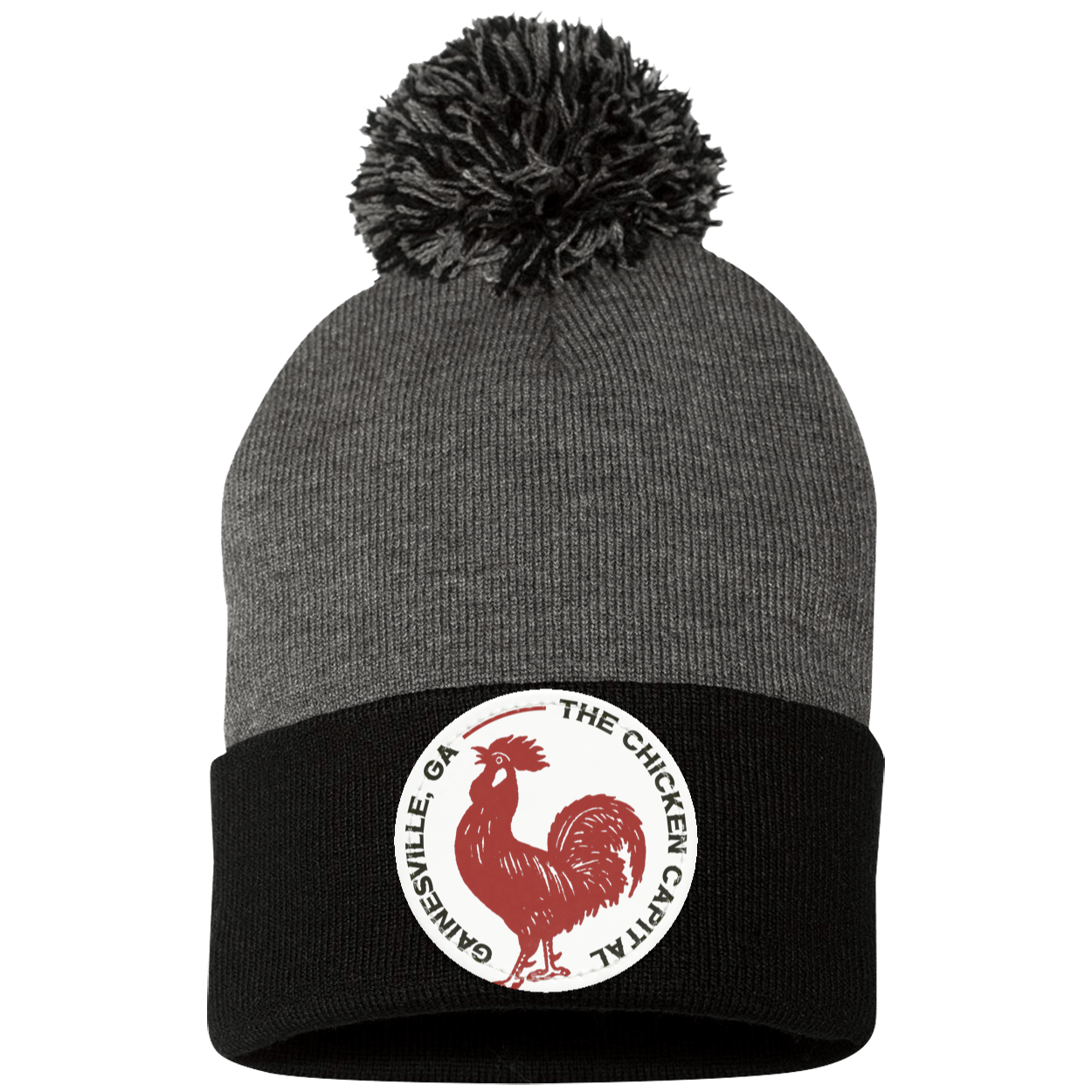 Chicken Capital Pom Pom Knit Cap - Patch