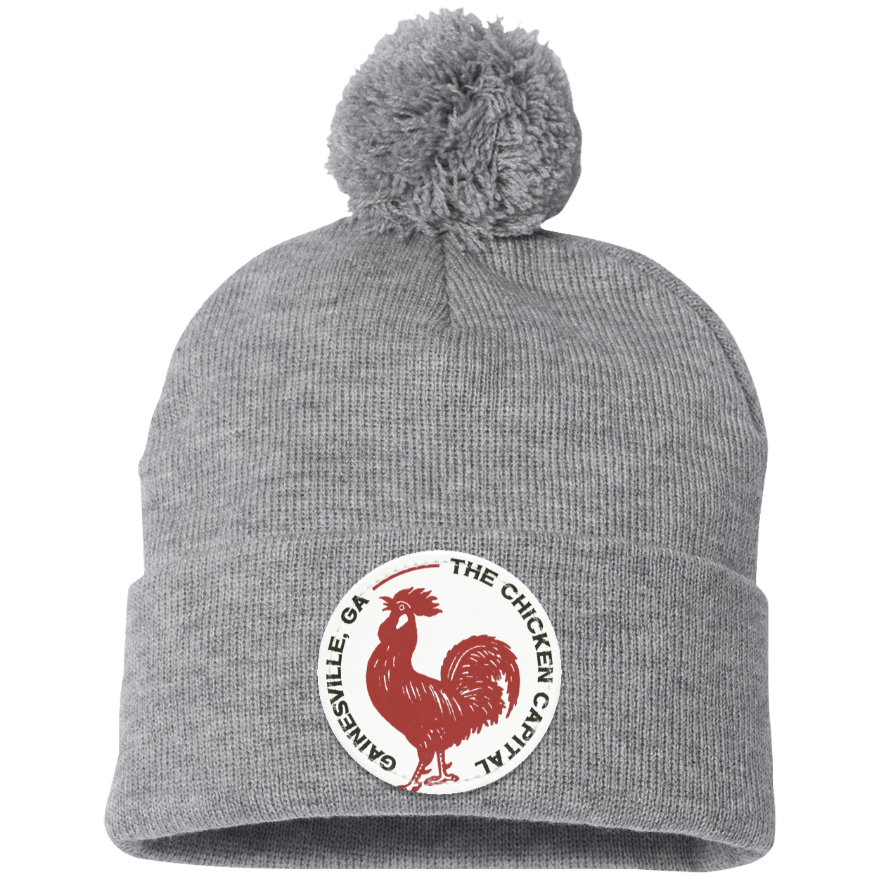 Chicken Capital Pom Pom Knit Cap - Patch