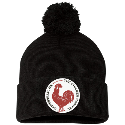 Chicken Capital Pom Pom Knit Cap - Patch