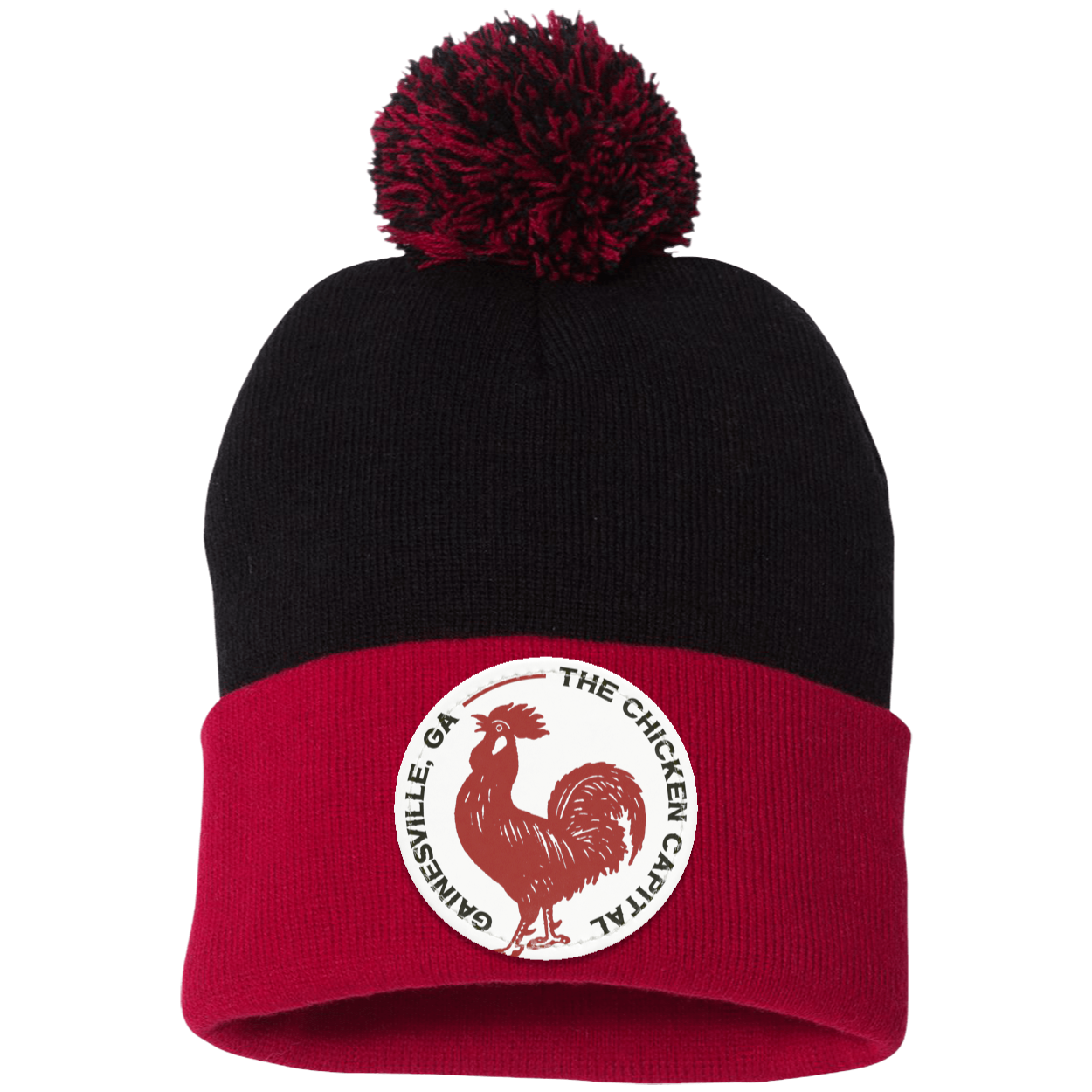 Chicken Capital Pom Pom Knit Cap - Patch