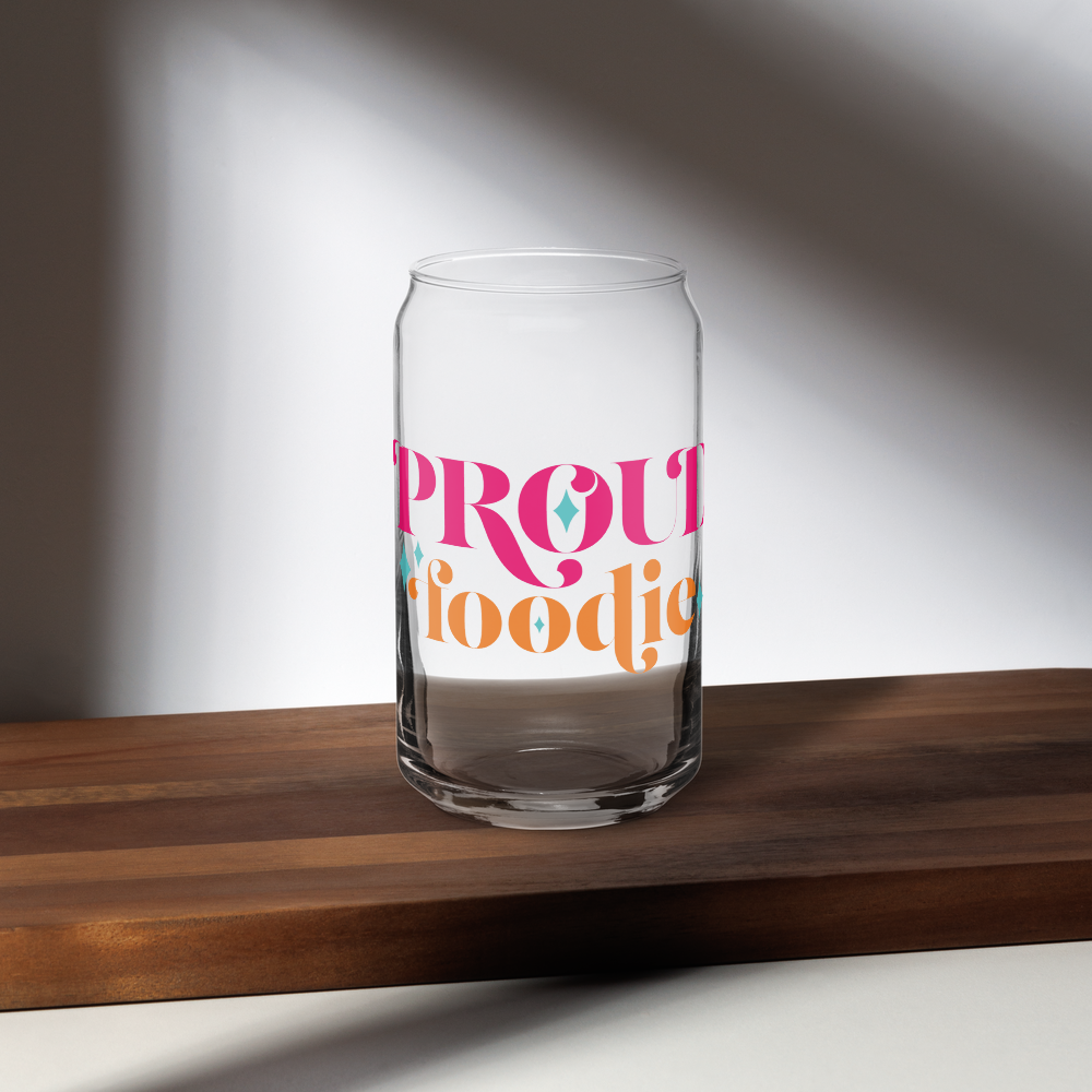 Proud Foodie Can-Shaped Glass