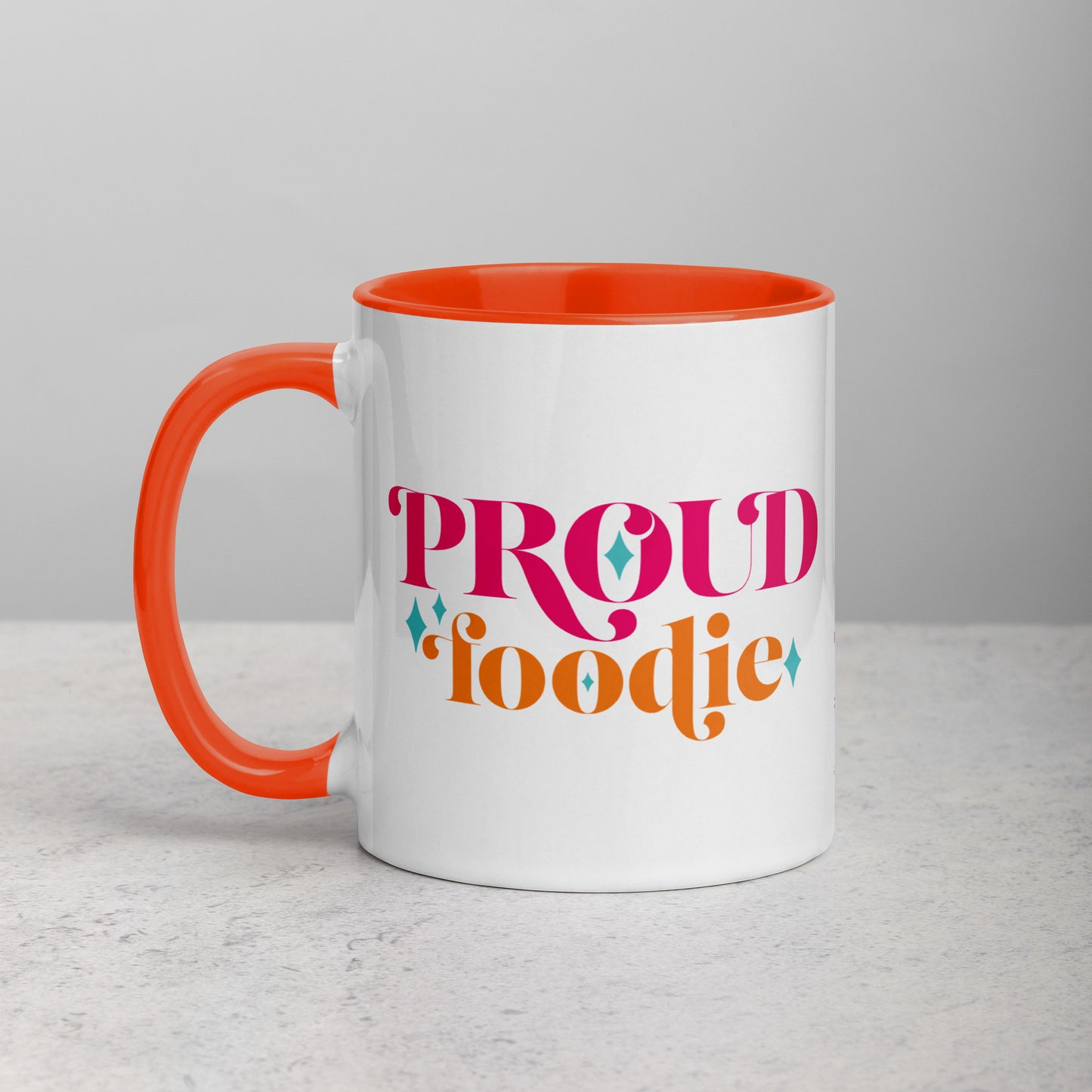 Proud Foodie Mug with Color Inside